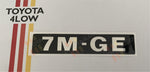 7M-GE Timing Chain Cover Decal