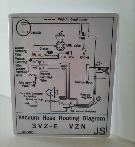 1995 Vacuum Diagram Decal - V6 3VZE VZN #JS