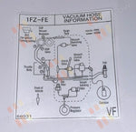 1996-97 FJ80 Landcruiser 1FZ-FE Vacuum Routing Diagram #VF