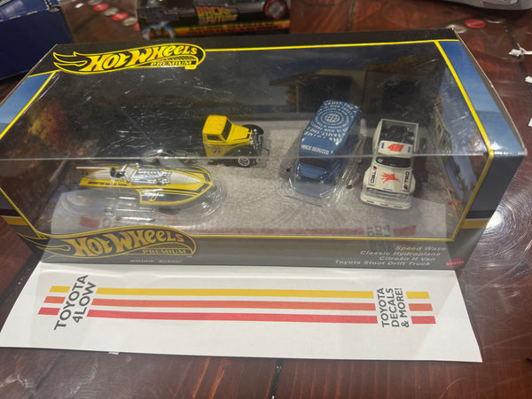 Hot Wheels Premium Toyota Stout Drift Truck, Citroen H Van