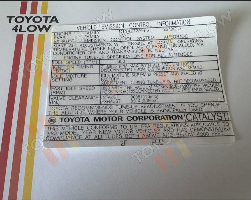 Chassis Lube Instruction Cards – Toyota4Low