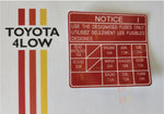 1995 In-Dash Fuse Box Decal #I