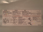 1979-83 Multi-Language Chassis Lube Instruction Card