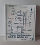 1985 Vacuum Diagram Decal - 22RE Cal 4WD #59