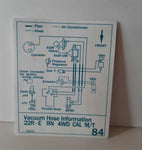 1987 Vacuum Diagram Decal - 22RE Cal 4WD #84