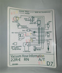 1988 Vacuum Diagram Decal - 22RE A/T #D7
