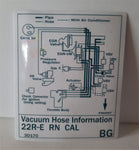 1989-1990 Vacuum Diagram Decal - 22RE Cal #BG
