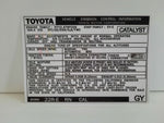 1989 Emissions Decal - 22RE Cal #GY