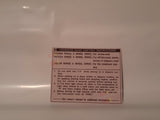 1989-95 Chassis Lube Card and #8 Transfer Case Instructions for A/T