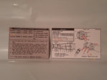 1989-95 Chassis Lube Card and #8 Transfer Case Instructions for A/T