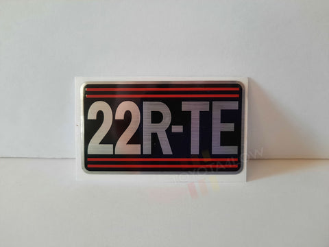 22RTE Valve Cover Decal with Red Stripes