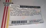 1999 Toyota 4Runner Emission Information Decal - 5VZ-FE #FX