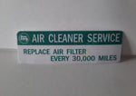 Diesel Air Cleaner Service Decal