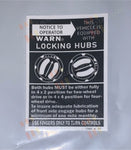 Warn Locking Hubs Instructions