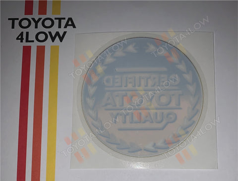 Certified Toyota Quality window decal